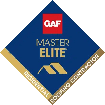 GAF Master Elite® residential roofing contractor certification badge.