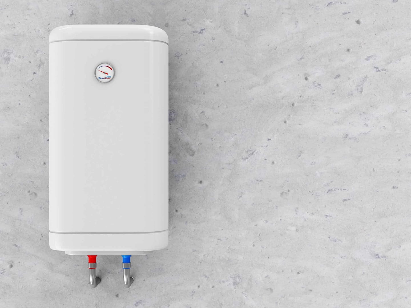 White water heater on gray background White water heater on gray background