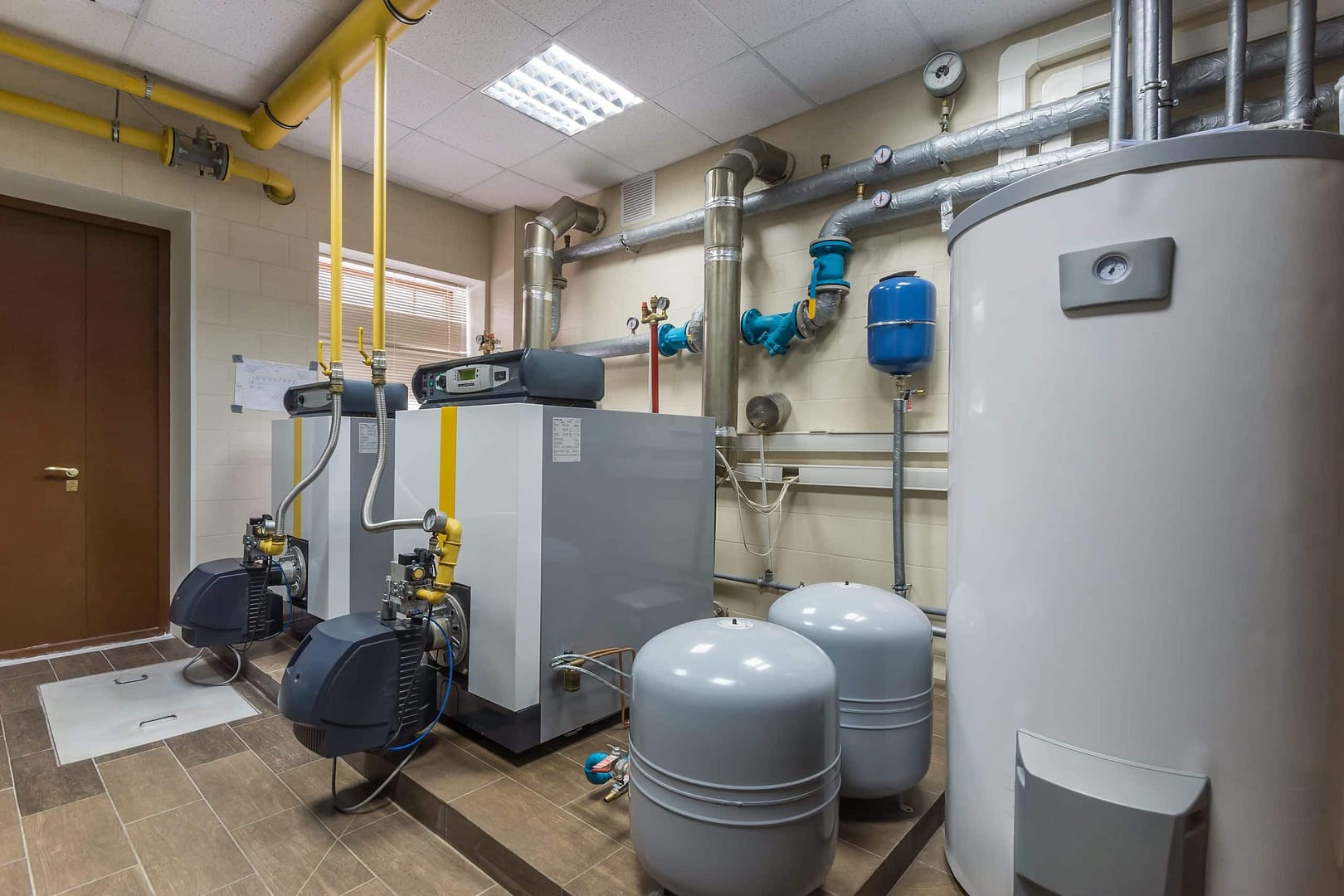 Industrial boiler room with equipment Industrial boiler room with equipment
