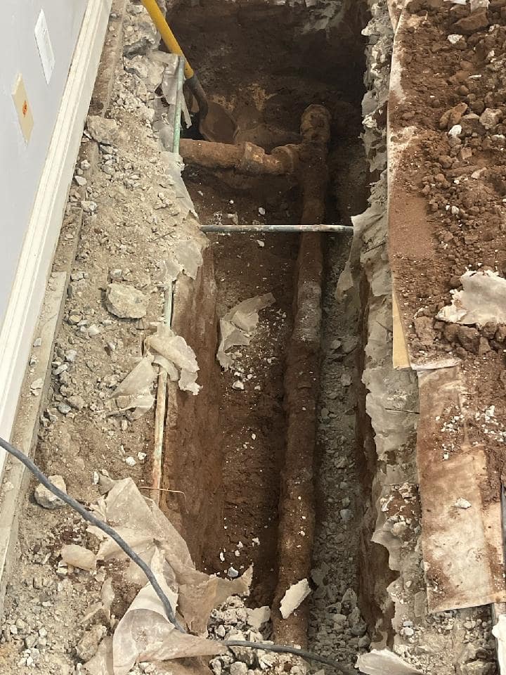 Water damage in plumbing system for plumbing pipe repair Plumbing Pipe Repair