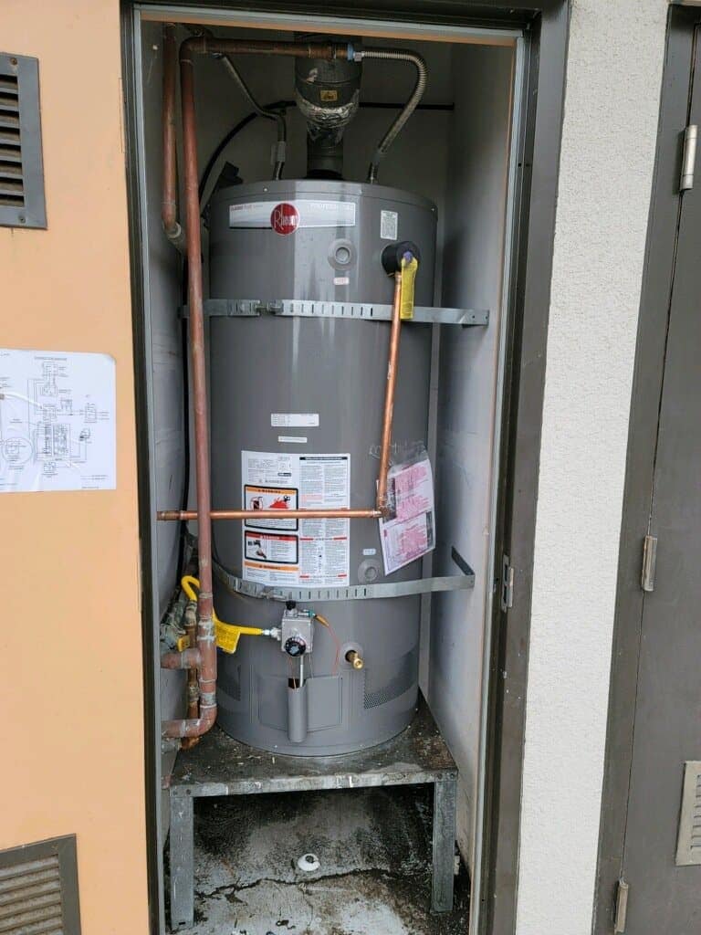 Water heater in a small closet Water heater in a small closet
